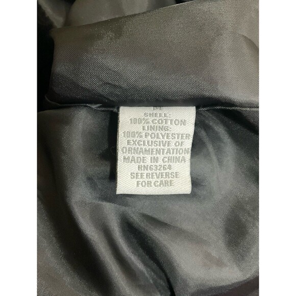 VTG Womens Embroidered Floral Velvet Blazer M Black Y2K Whimsigoth Cottage Witch - Picture 5 of 6